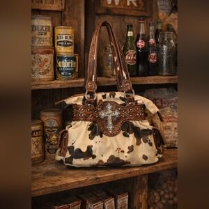 Country Road western Style Cross Embellished Handbag